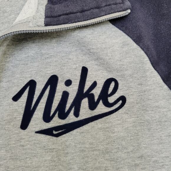 NIKE Track Jacket Womens M/L 18x24 Gray Script Logo - Picture 10 of 15